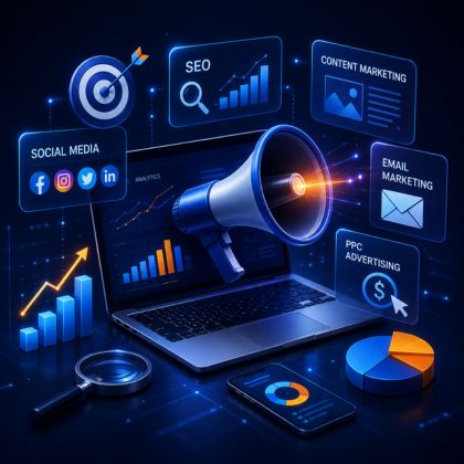 Digital marketing analytics dashboard
